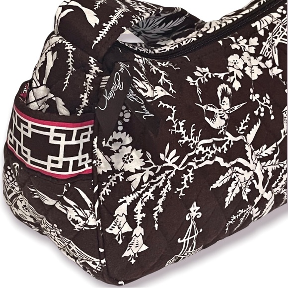 Vera Bradley Reversible Shoulder Bag Quilted Cotton Japanese Print Zip Pockets - Picture 4 of 14
